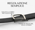 Veltene Milano - Cintura in pelle con regolazione automatica - 9