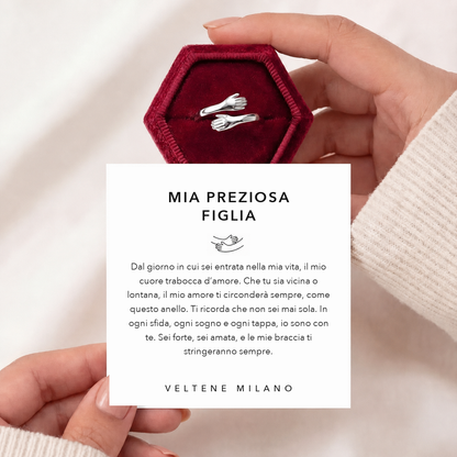 Anello abbraccio Mia Preziosa Figlia Veltene Milano