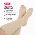 Calze a compressione in bambù - Beige - Veltene Milano