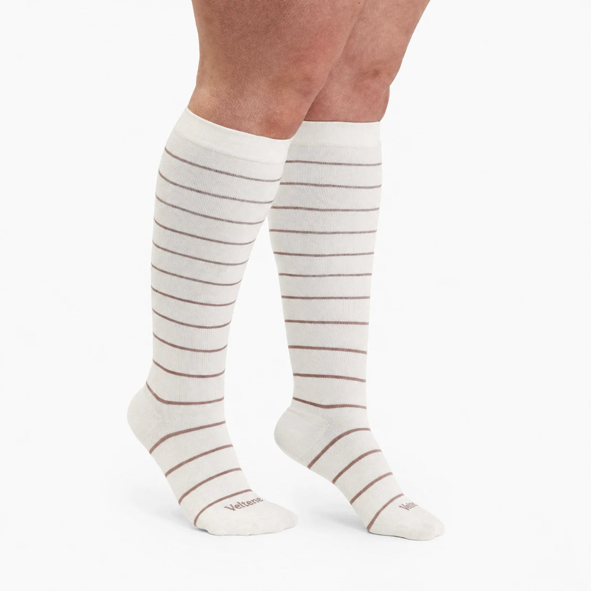 Calze a compressione in bambù - Crema e tortora - Veltene Milano
