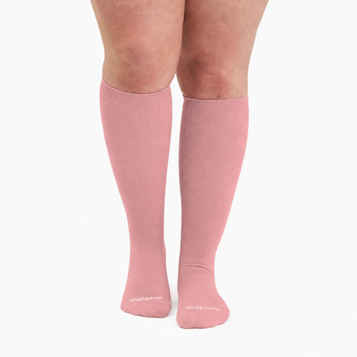 Calze a compressione in bambù - Rosa cipria - Veltene Milano