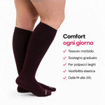 Calze a compressione in bambù - Viola - Veltene Milano