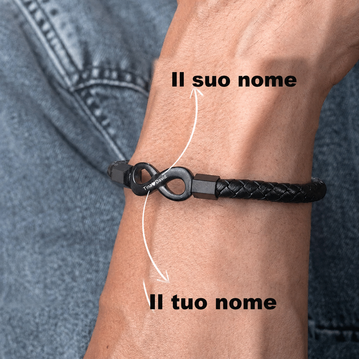 Bracciale Infinito Personalizzato — A mio marito — 2
