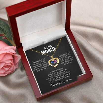 Collana Cuore Eterno Personalizzata — A mia moglie — 5