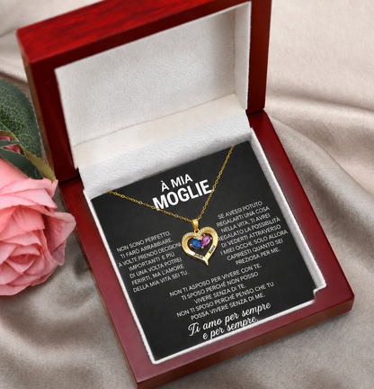 Collana Cuore Eterno Personalizzata — A mia moglie — 8