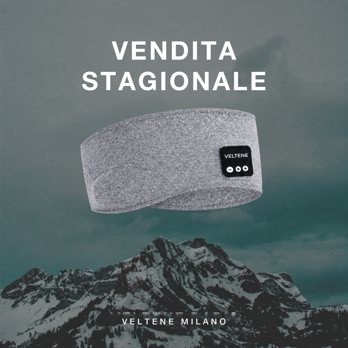 Fascia audio Bluetooth VelteneMilano SkiSound colore grigio