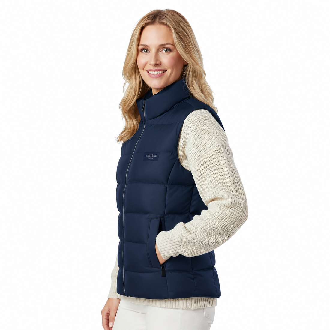 Gilet riscaldante blu navy Veltene Milano Smart