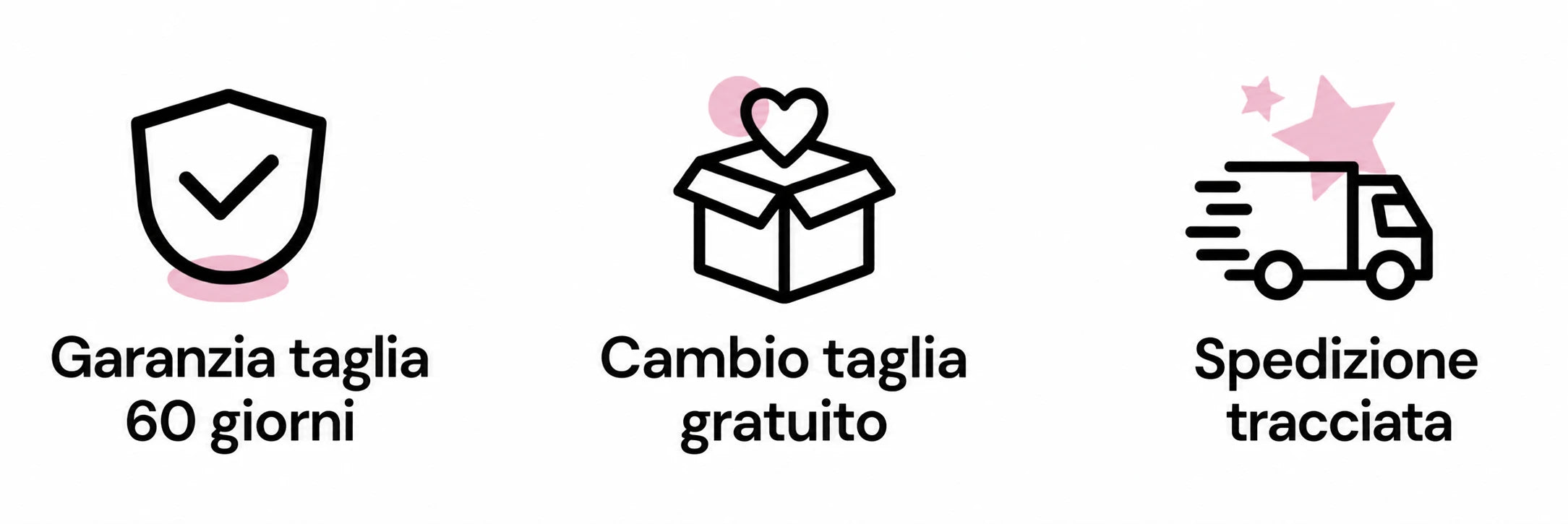 Garanzia taglia 60 giorni. Cambio taglia gratuito. Spedizione tracciata.